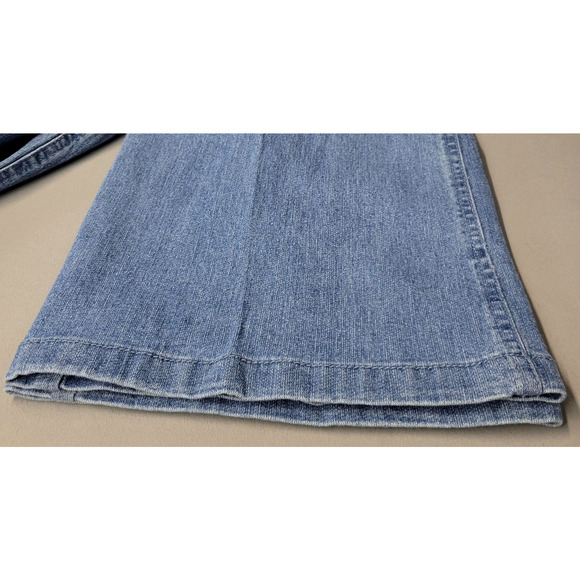 Real Size Jeans Womens XXL Light Blue Pull On Elastic Waist Straight Leg Stretch - Picture 5 of 15